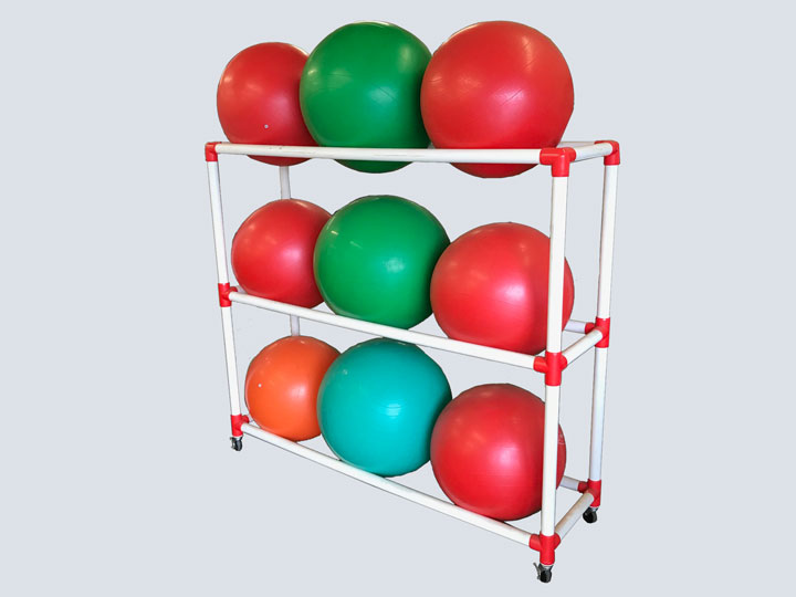 Exercise Balls - White Rack