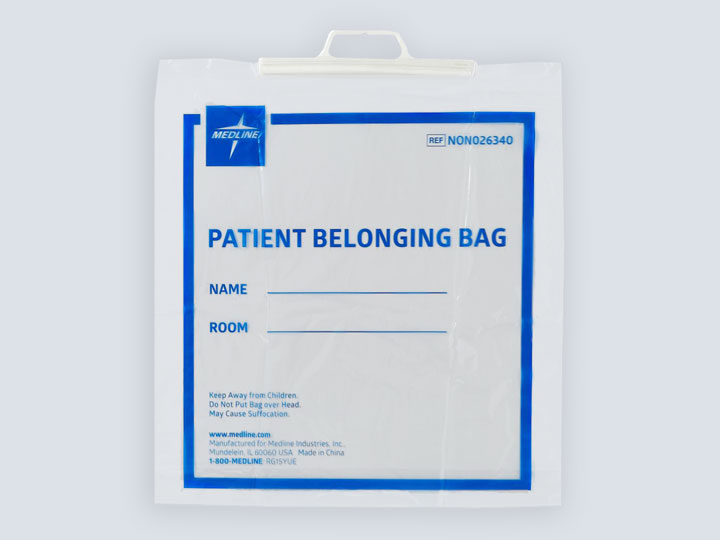Patient Belongings Bag - Clear