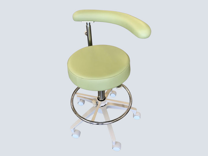 Dental Stool with Arm - Sage Green