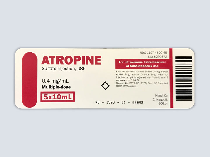 Drug Vial Label - Atropine