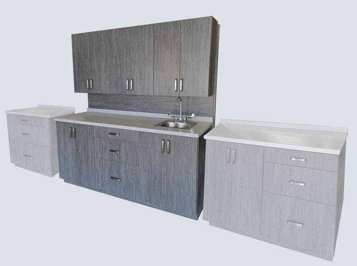 Cabinet - 6' Mobile All-In-One - Charcoal (With Transparency)