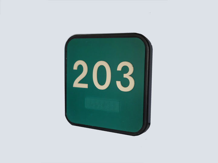Sign (Small) - Room 203 (4.5 x 4.5) [Green]