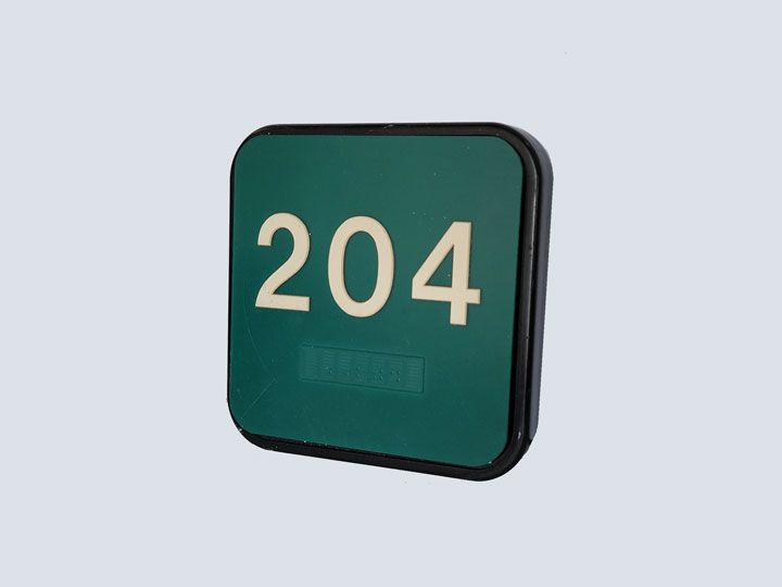Sign (Small) - Room 204 (4.5 x 4.5) [Green