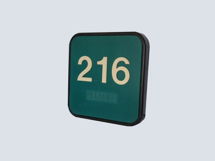 Sign (Small) - Room 216 (4.5 x 4.5) [Green]