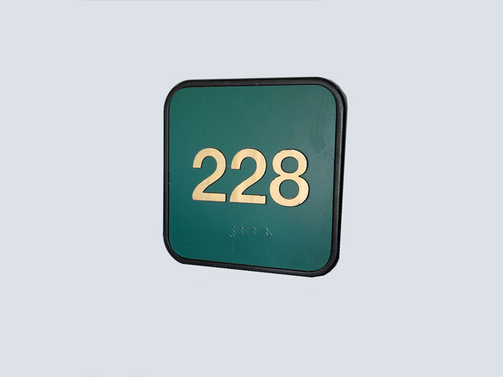 Sign (Small) - Room 228 (4.5 x 4.5) [Green]