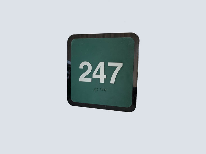 Sign (Small) - Room 247 (4.5 x 4.5) [Green]