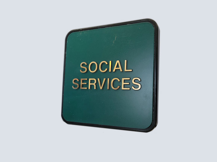 Sign (Small) - Social Service (6.5 x 6.5) [Green]